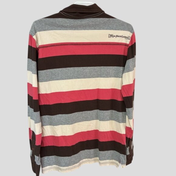 Pepe Jeans London Striped Long Sleeve Polo Shirt - Picture 2 of 13